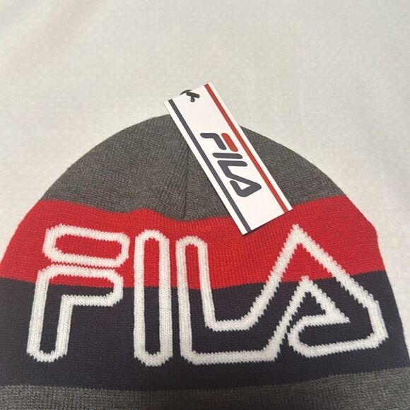 Fila Beanie Mens Gray - Picture 2 of 2